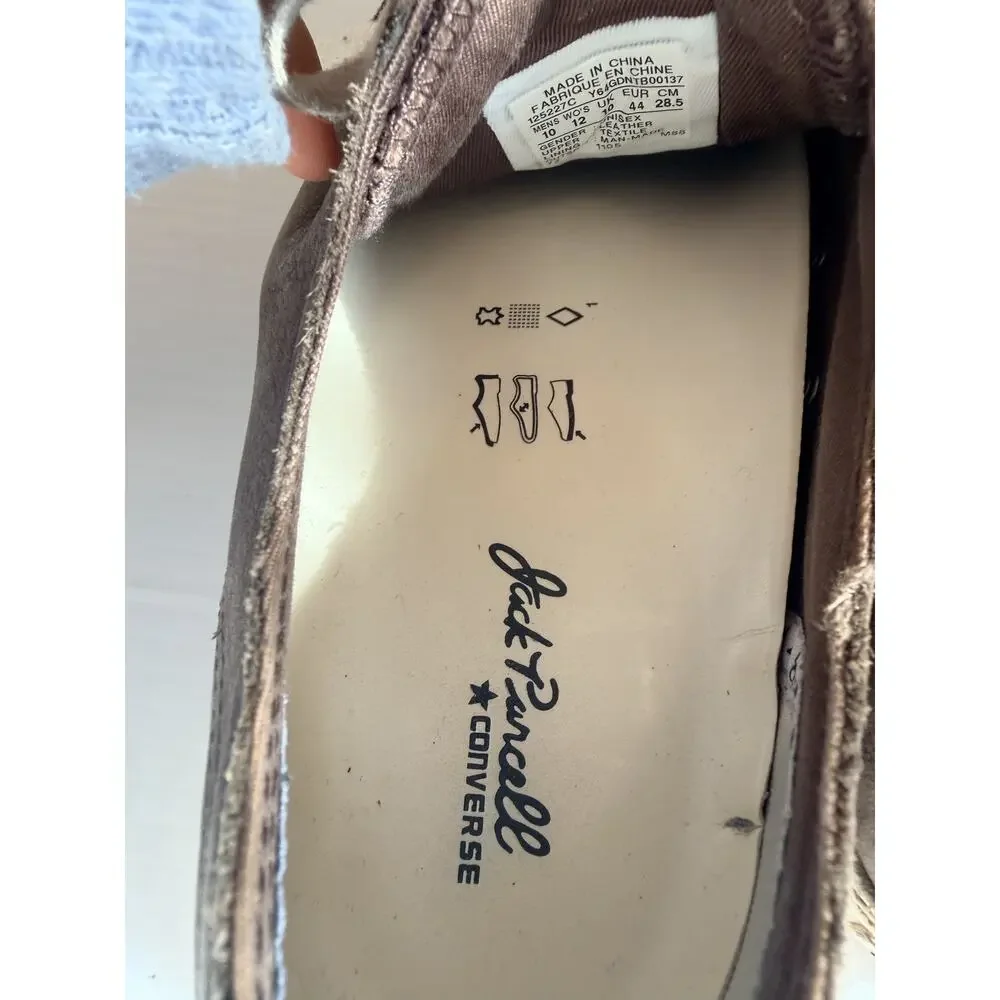 Vintage CONVERSE JACK PURCELL Brown Tennis Shoes Mens Size 10